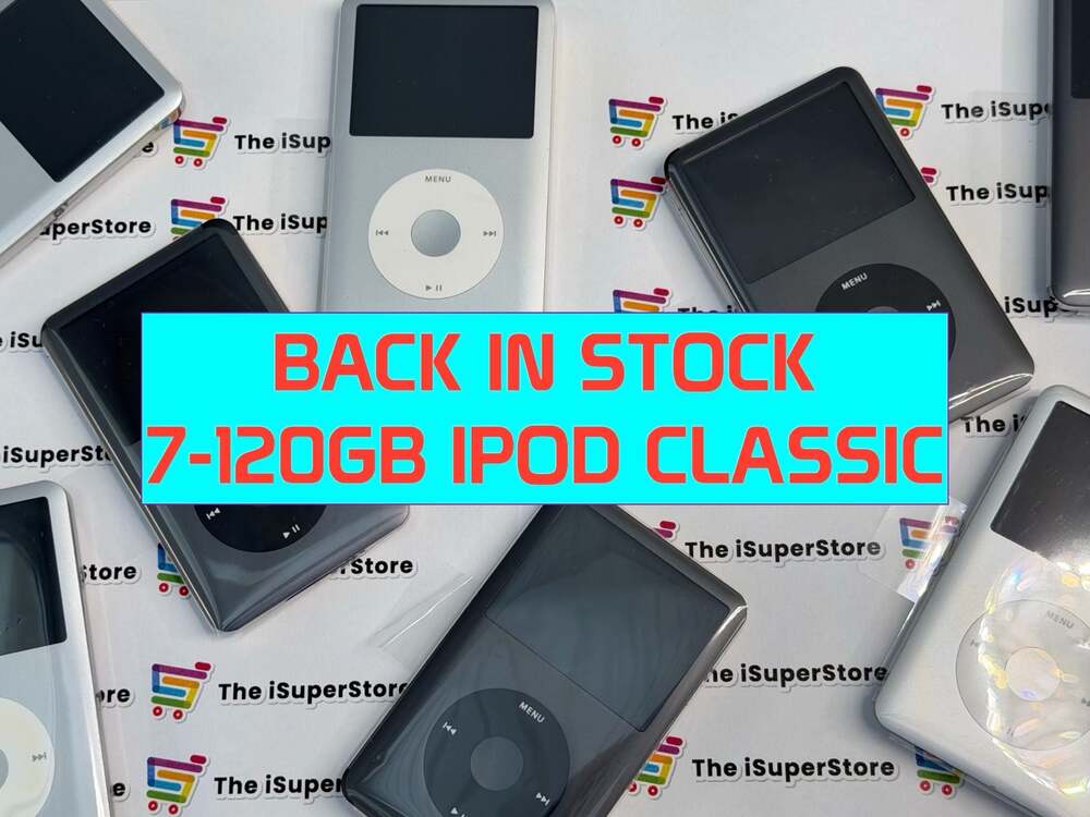 Refurbished Apple iPod Classic 7th Gen 120GB - MINT  - 1 YR CPS Warranty